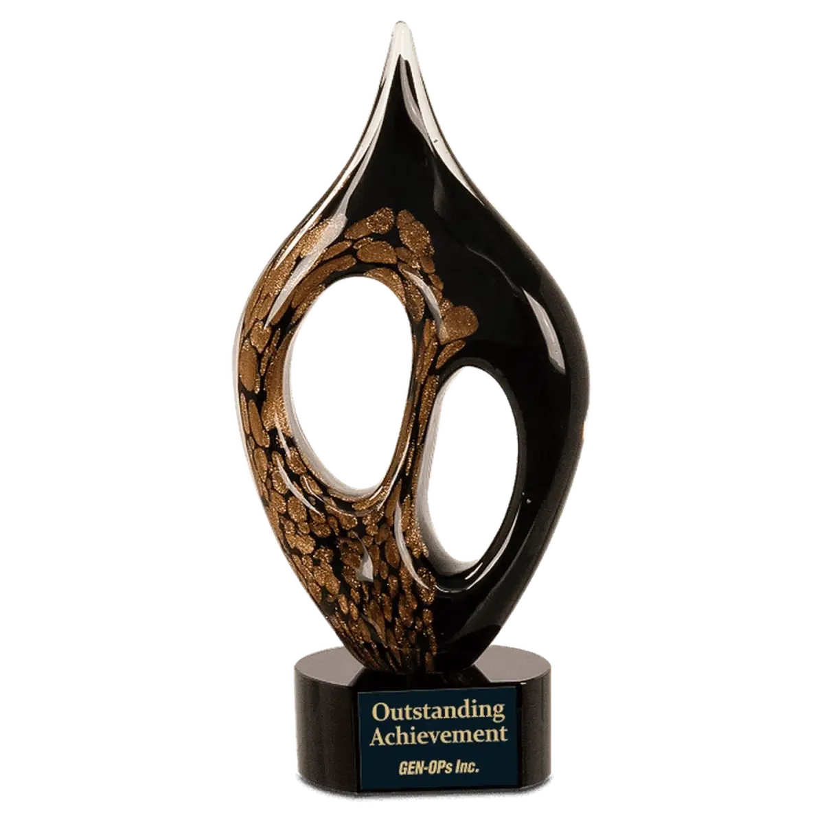 Hand-Blown Art Glass Award Sculptures | Personalized Engraving Apple Art Glass / Red / 3 1/4"(W) x 5 3/4"(H)