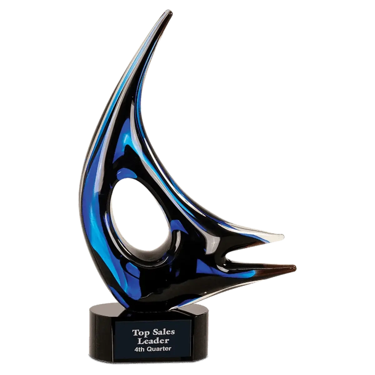 Hand-Blown Art Glass Award Sculptures | Personalized Engraving Apple Art Glass / Red / 3 1/4"(W) x 5 3/4"(H)