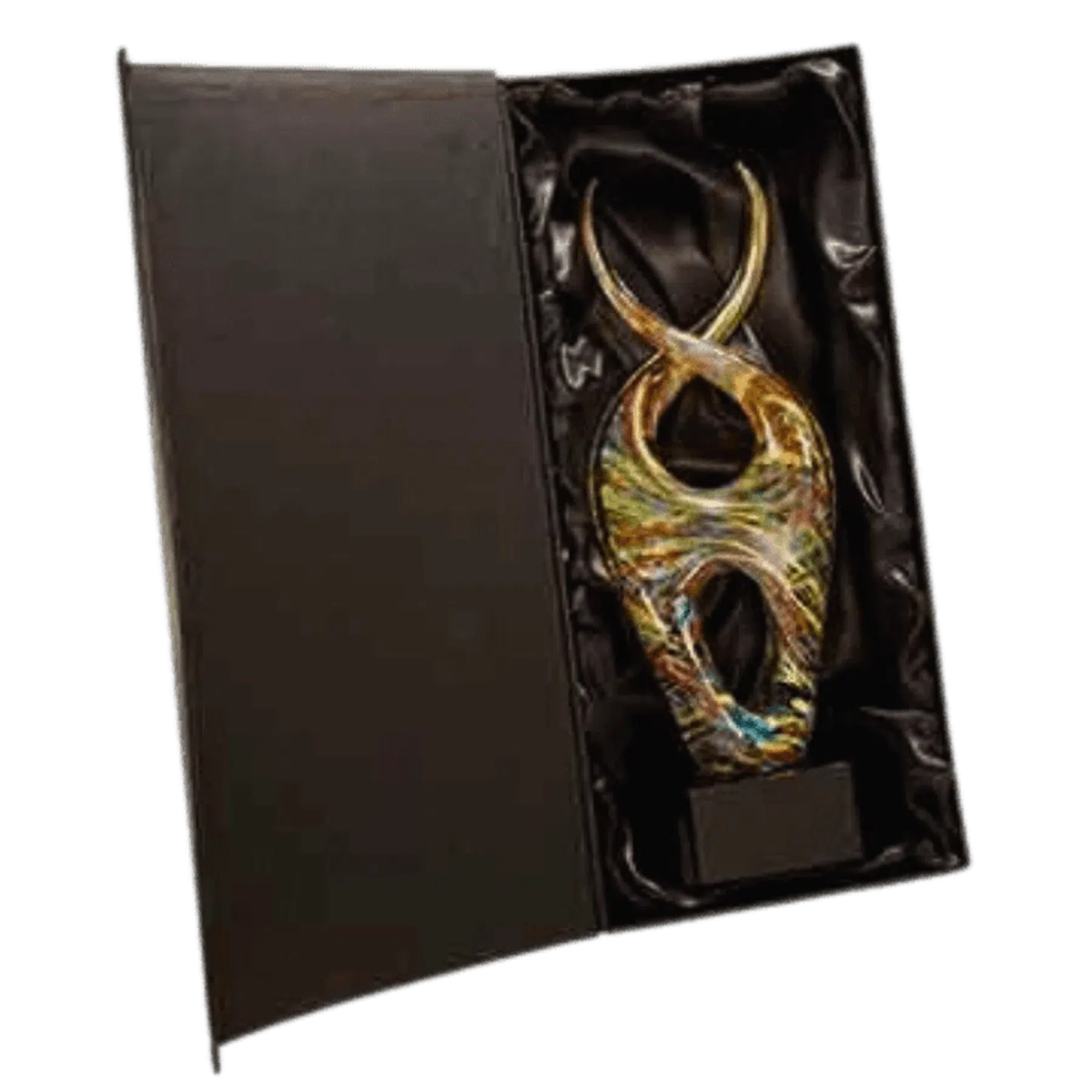 Hand-Blown Art Glass Award Sculptures | Personalized Engraving Apple Art Glass / Red / 3 1/4"(W) x 5 3/4"(H)