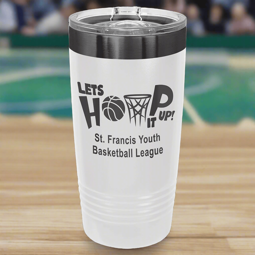 Ion Plated Insulated Tumblers and Water Bottles with Custom Engraving Water Bottle / White/Prism Engraving / 32 oz.