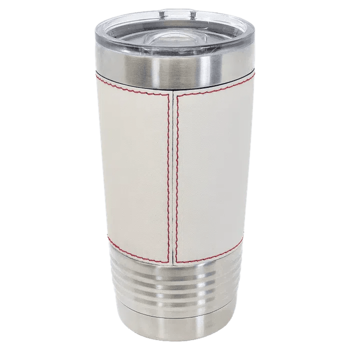 20 oz. Personalized Sport Tumbler with Slider Lid Football Sport Tumbler / Stainless steel / Leatherette