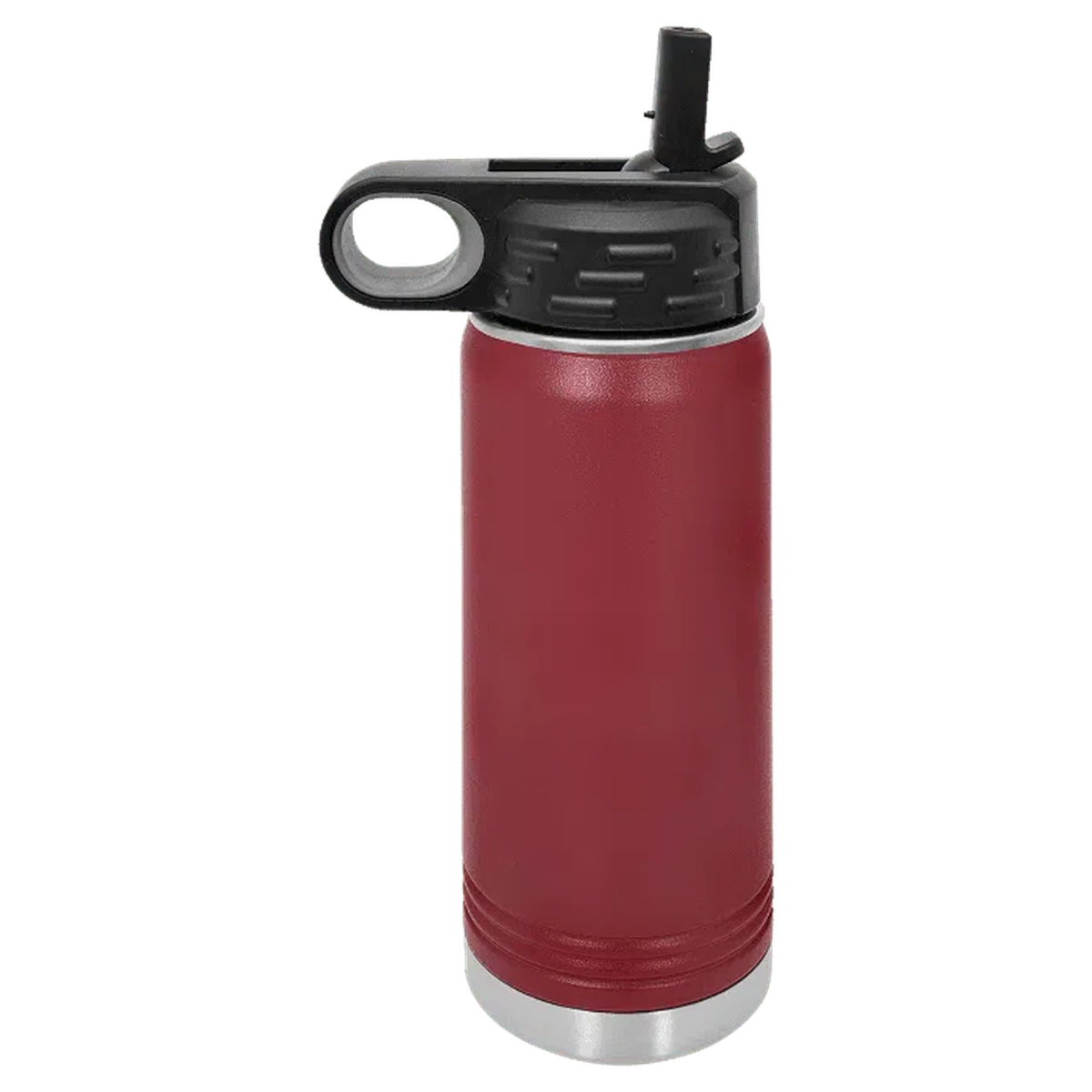 20 oz. Custom Engraved Water Bottles - Personalized Water Bottles Maroon / Water Bottle / Stainless Steel