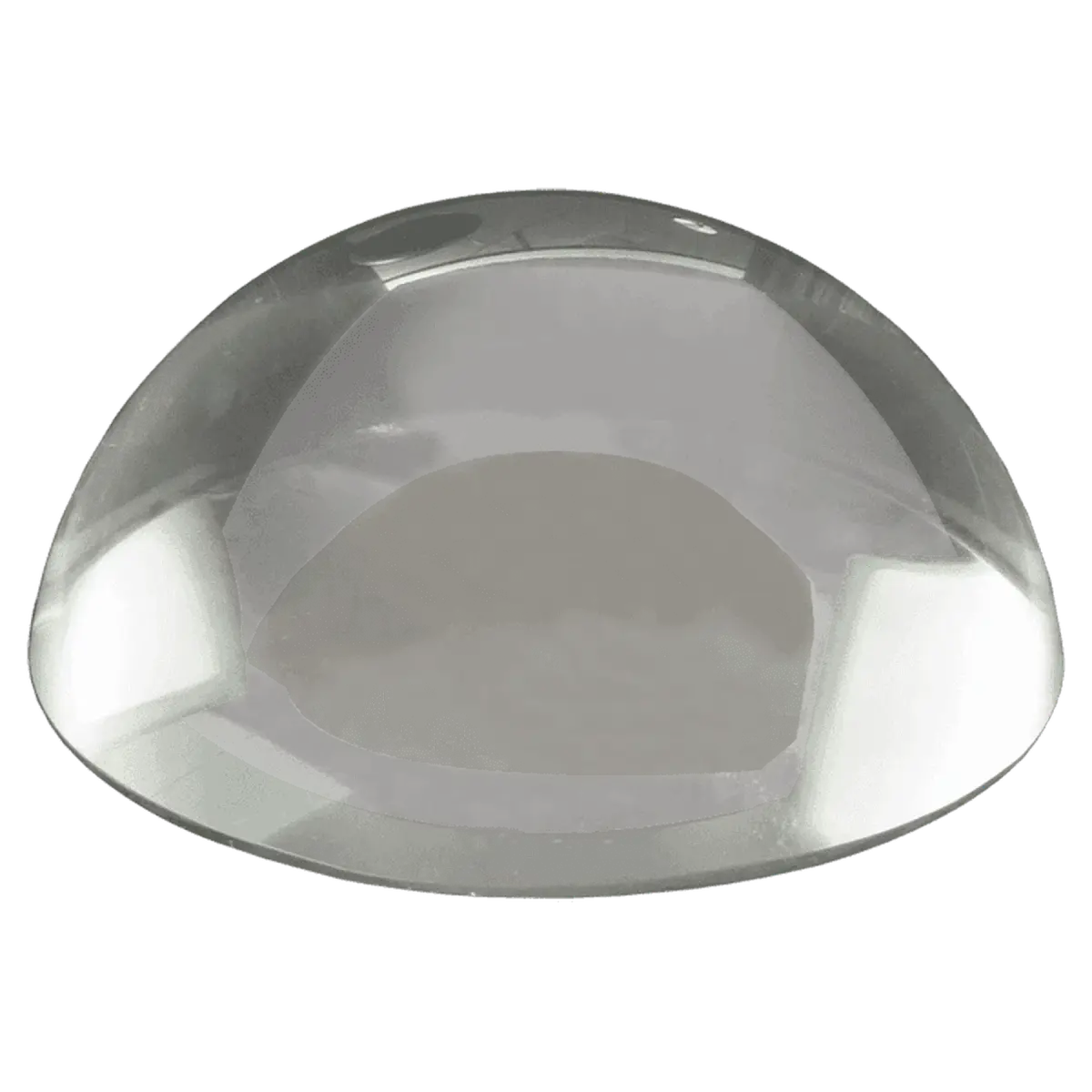 Personalized Crystal Paperweights with Frosted Etching Round Slant with Faceted Edge / 2 1/2" x 1 3/4"