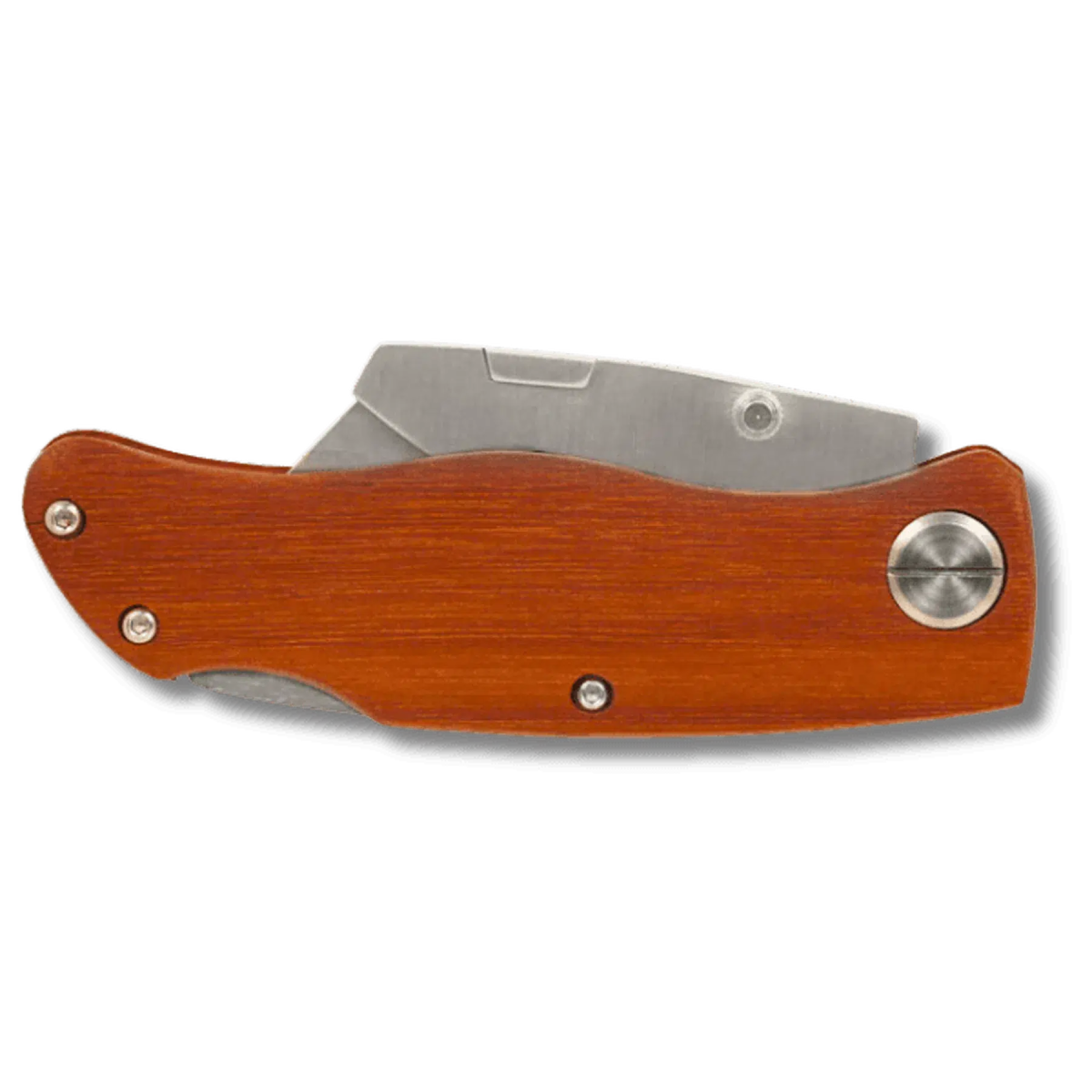4" Personalized Rosewood Handle Utility Knife Wood / 4" (L) x 1 3/8" (H) - Closed
