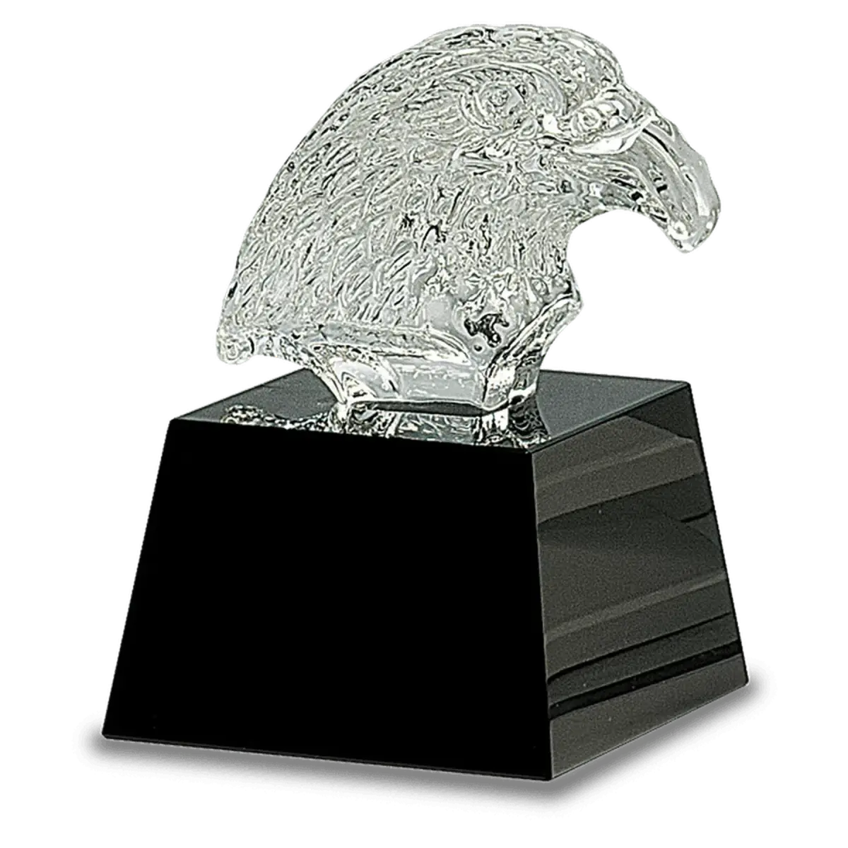 Crystal Eagle Awards for Patriotism, Leadership and Service Eagle Head on Base / 5 3/4" x 3 3/4"