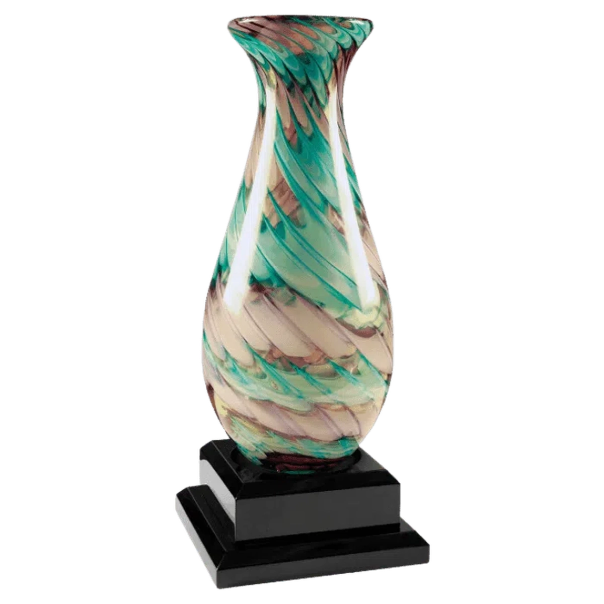 Engraved Royal Piano Finish Pedestal Base for Vases, Awards & Trophies Rosewood Piano Finish / 7" x 7" (Round Inset is 4 1/2" diameter and 1/8" deep)