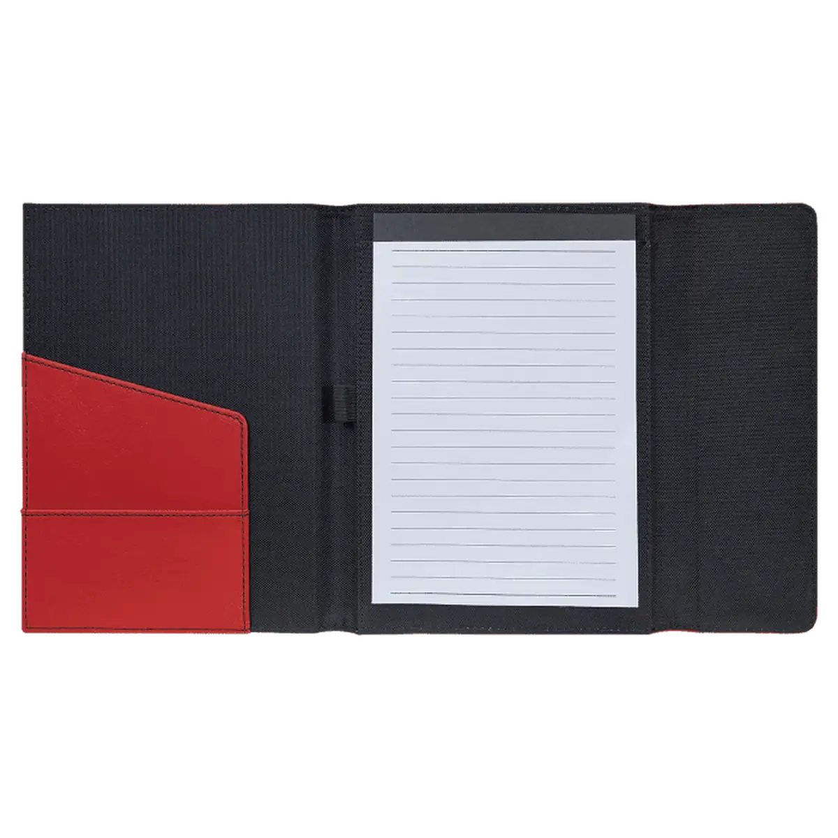 Personalized Canvas Portfolios - With Notepad and Magnetic Closure 7" x 9" / Gray Canvas / Rawhide