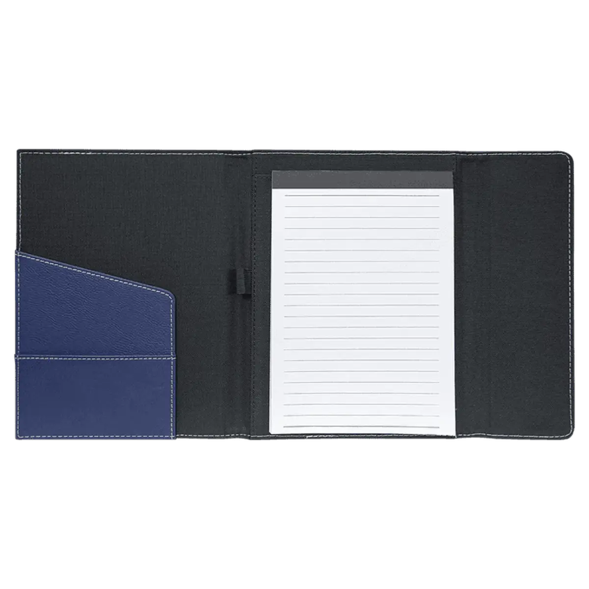 Personalized Canvas Portfolios - Custom Engraved with Notepad 7" x 9" / Rawhide / Gray Canvas