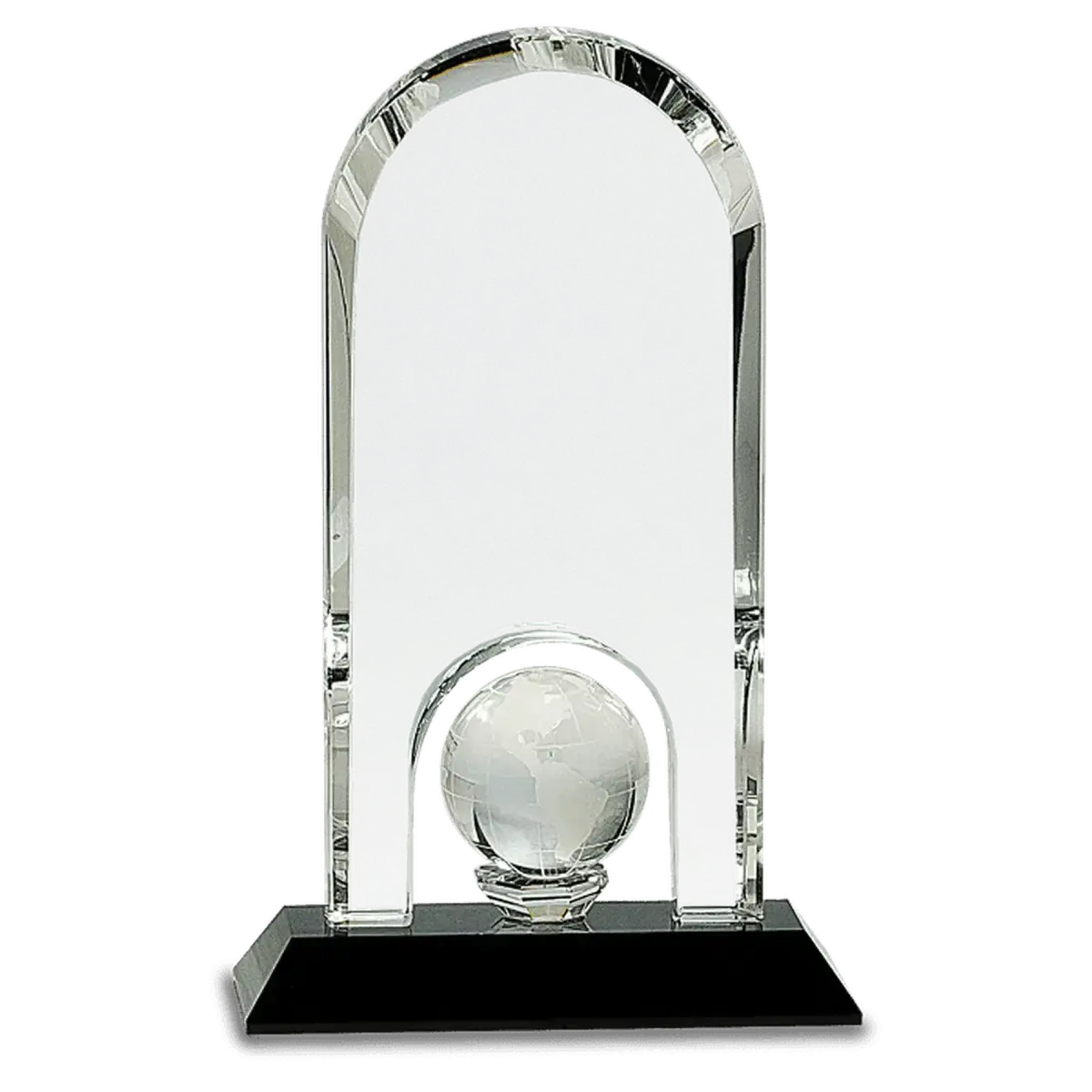 Laser Etched Crystal Globes – Awards, Paperweights and Gifts Paperweight / Clear Globe/Flat Bottom / 3"