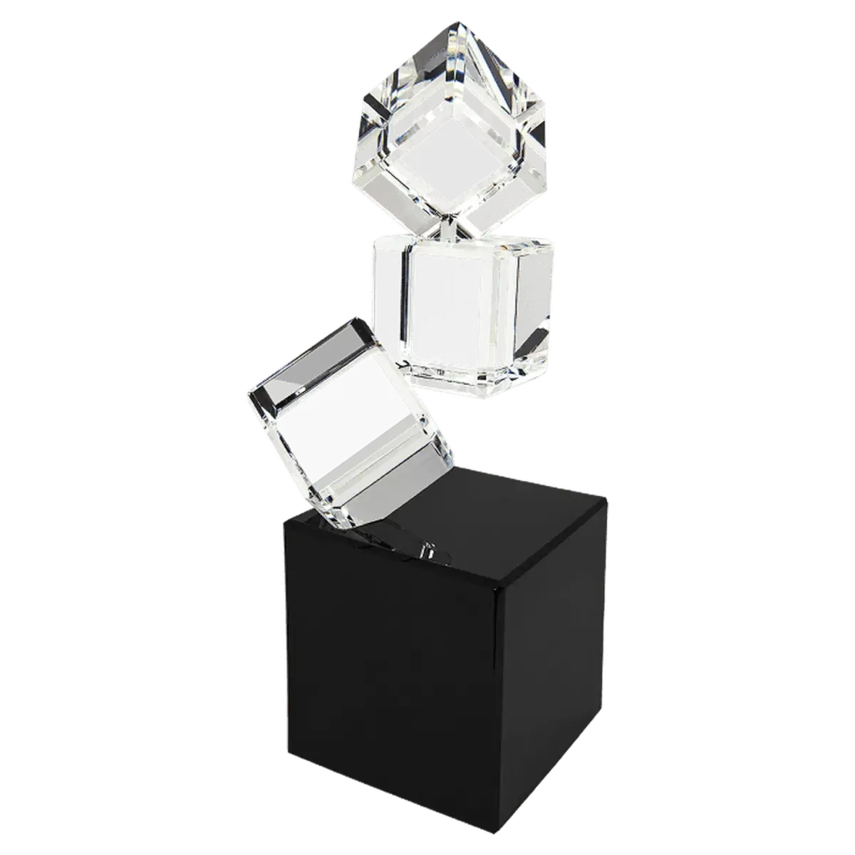 Laser Etched Crystal Cubes and Blocks - Personalized Awards and Gifts Angled Cube / 1 1/2" x 1 1/2"