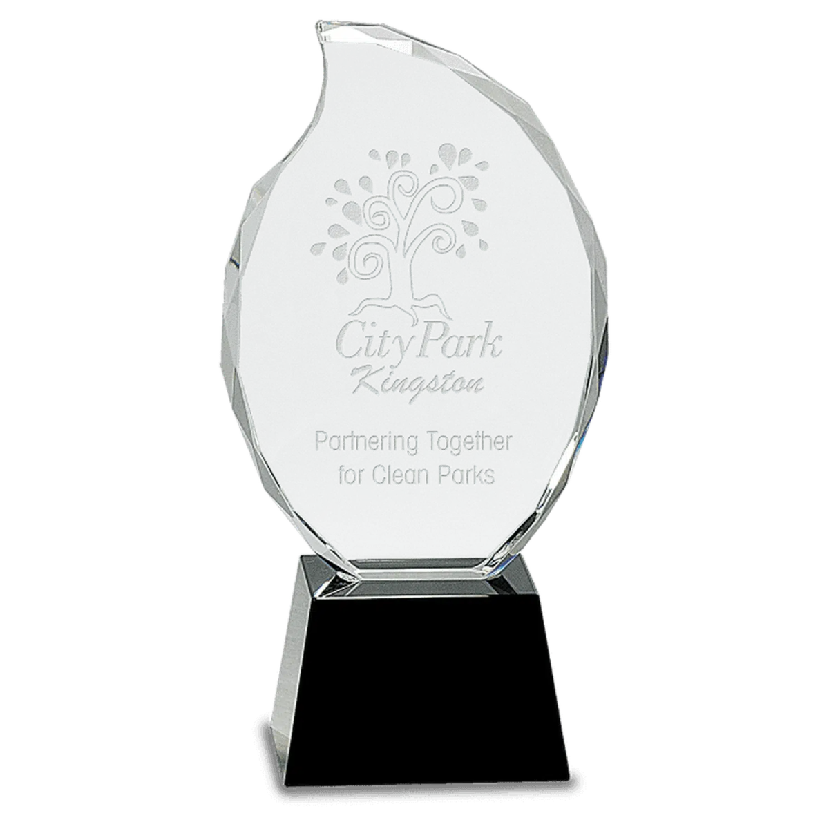 Crystal Flame Award on Black Pedestal Base Default Title
