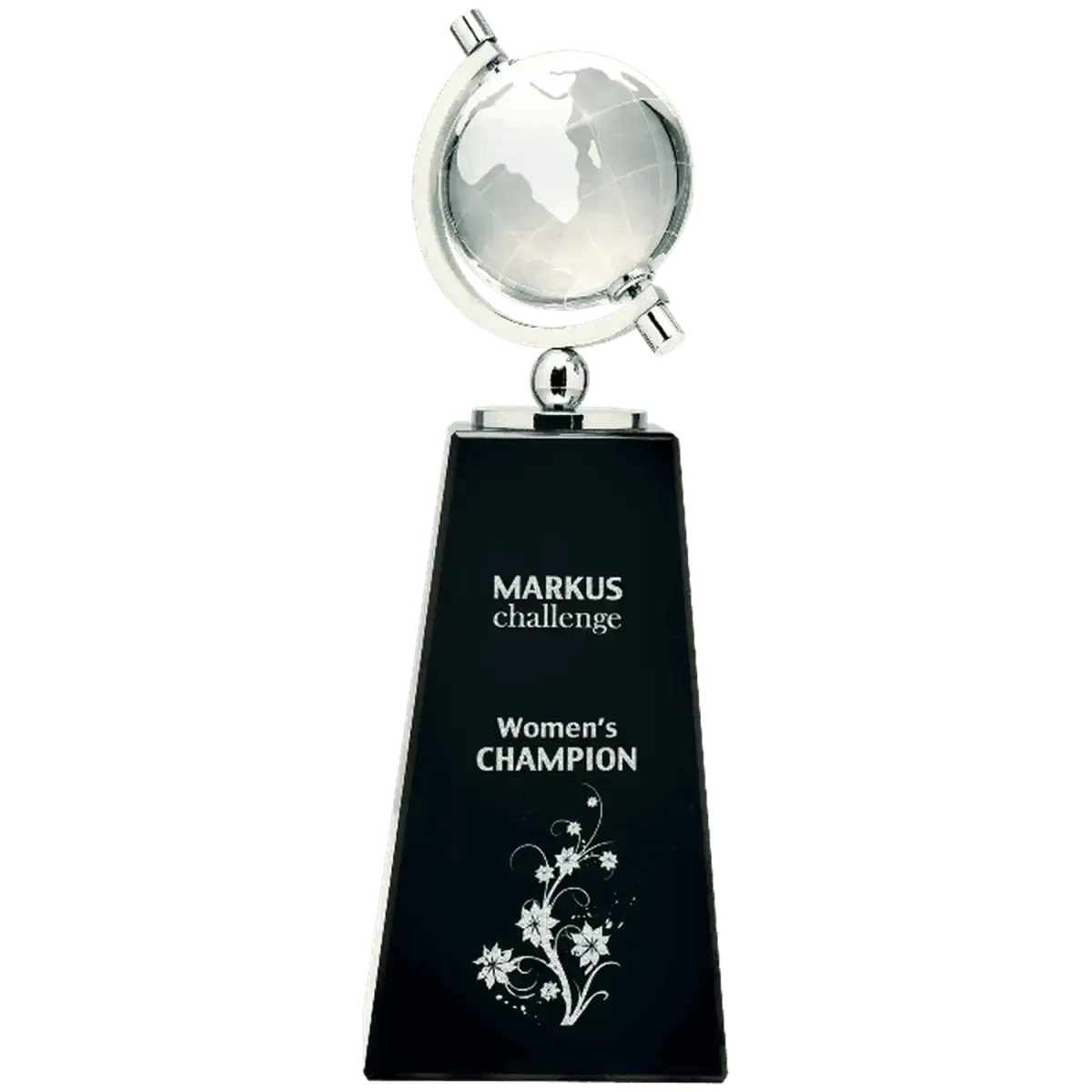 Laser Etched Crystal Globe Awards, Paperweights and Gifts Paperweight / Clear Globe/Flat Bottom / 3"