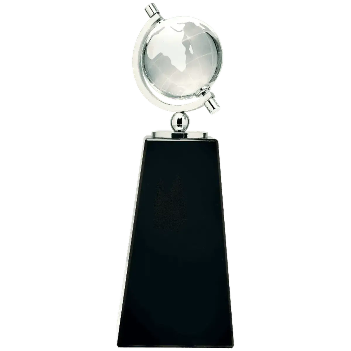 Laser Etched Crystal Globe Awards, Paperweights and Gifts Paperweight / Clear Globe/Flat Bottom / 3"