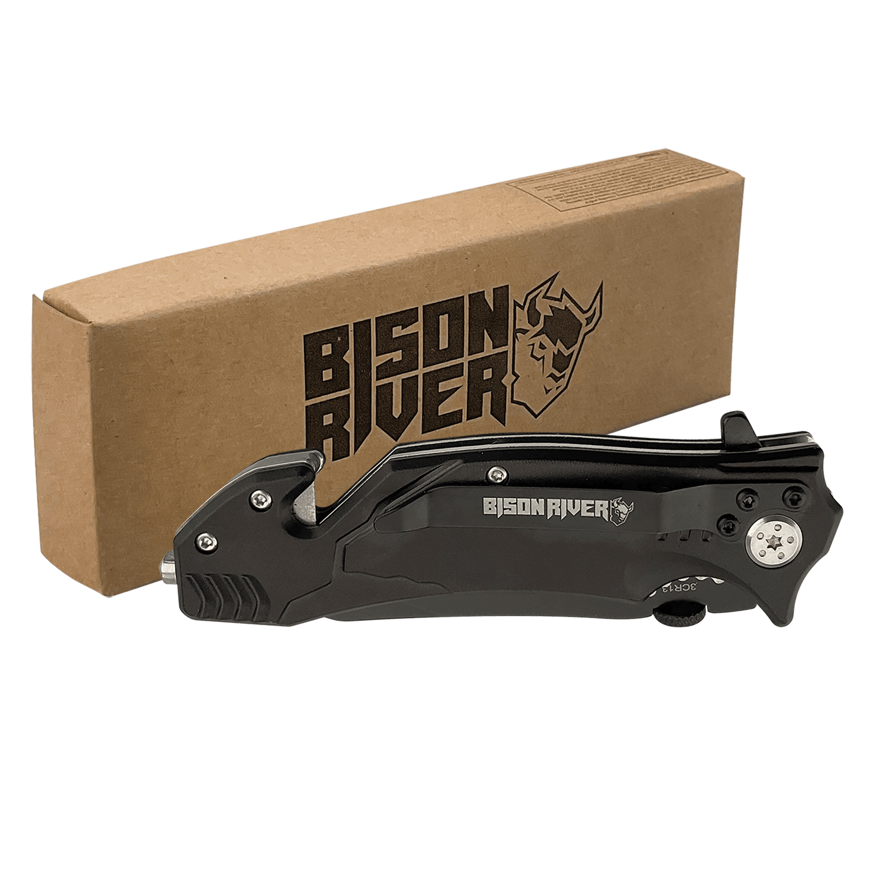 Bison River Folding Knife - Black