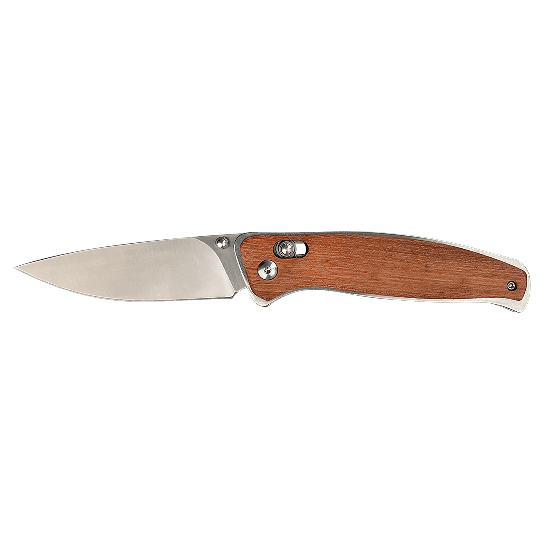 Engraved Bison River Folding Knife - Stainless Steel Blade Lock Back Blade - Pakkawood Handle / 3 1/2"(L) closed 6 1/2" (L) open / Stainless Steel