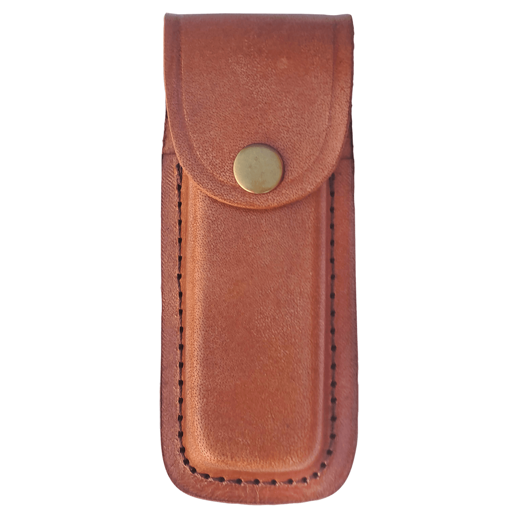 Bison River Leather Sheaths for Survival Knives with Personalized Engraving Snap Closure / 4" / Water Buffalo Leather