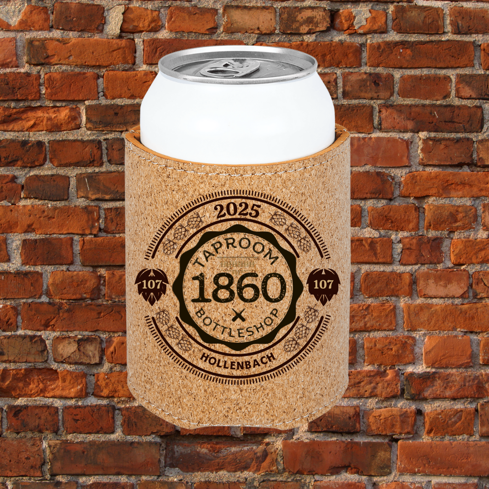 1860 Leatherette and Cork Beverage Holders (Personalization Options Available) Regular / Natural Cork / Exclusive 2025 Bottlecap Logo for Mug Club Members