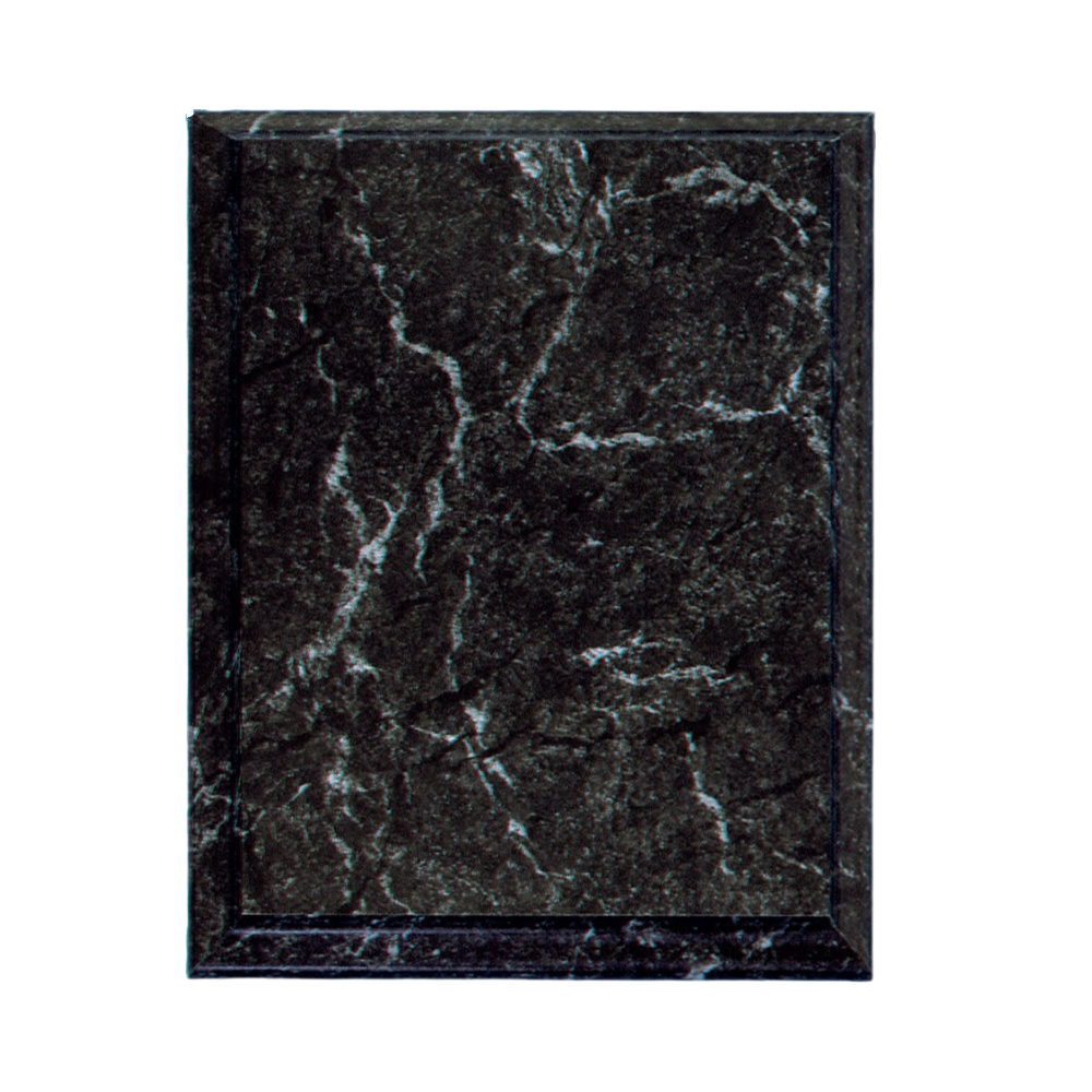 Marble Finish Plaque Boards | Add Plate or Frame for a Custom Award Black Marble / No Border / 5" x 7"