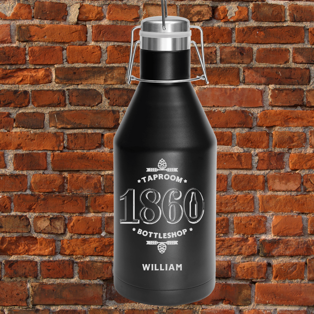 Personalized 1860 Growlers - 64 oz. Polar Camel Vaccuum Insulated Black / Classic Logo