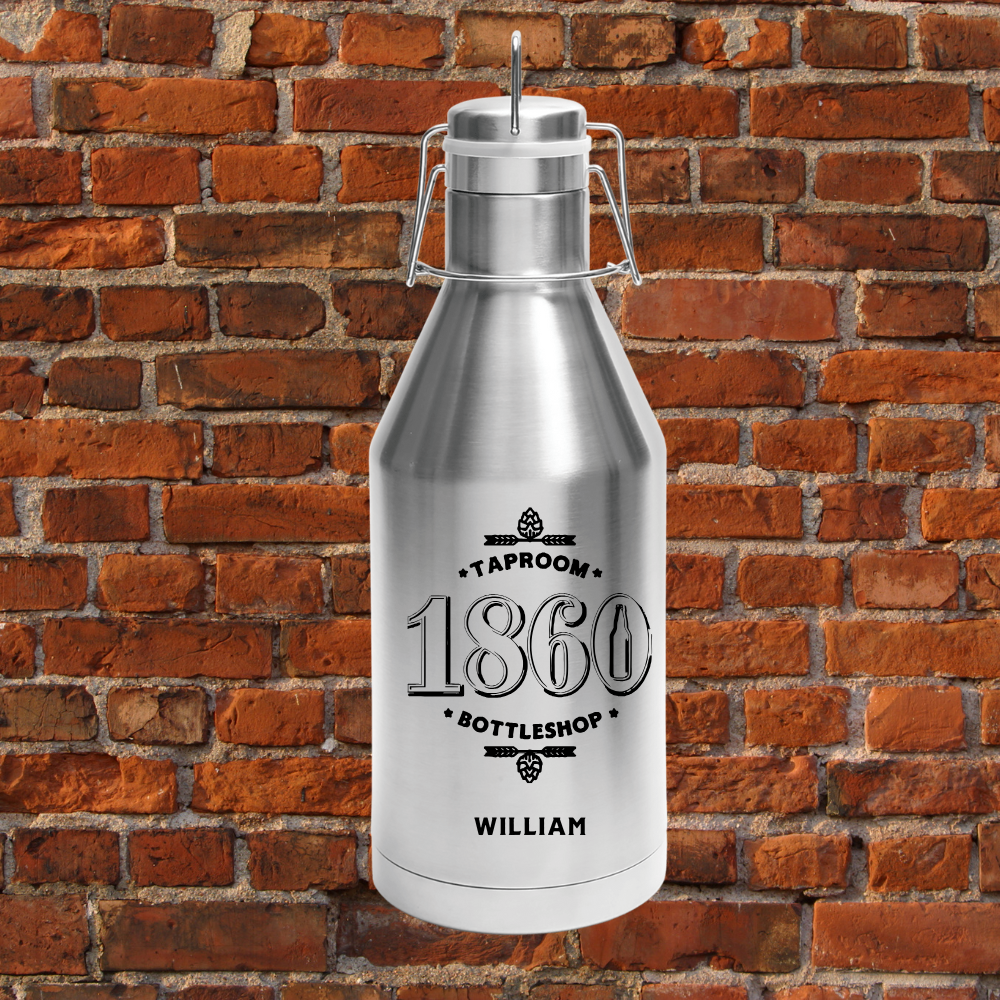Personalized 1860 Growlers - 64 oz. Polar Camel Vaccuum Insulated Stainless / Classic Logo