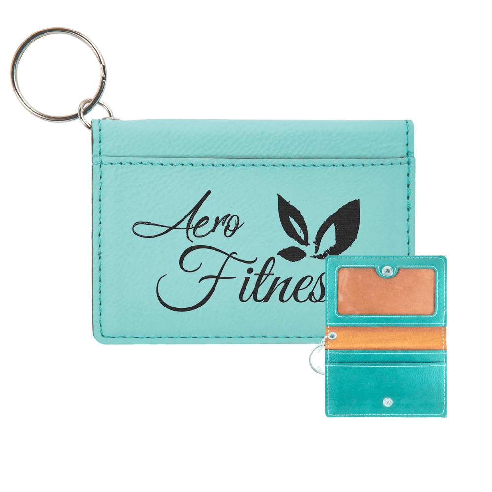 Card and ID Holder Keychain in Leathrette Colors