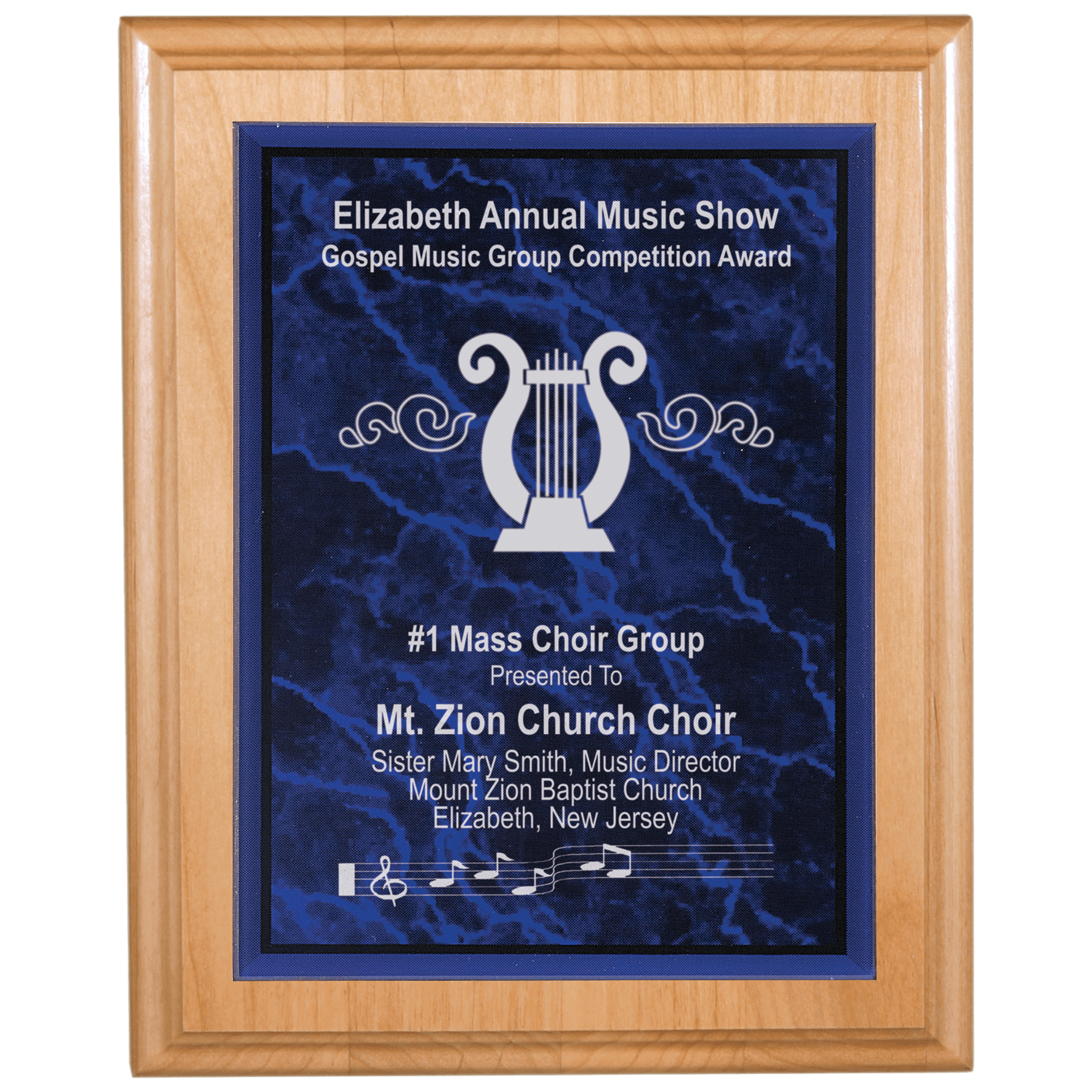 Marble Acrylic Plaque Plates for Plaque Boards and Custom Displays Black / 5" x 7"