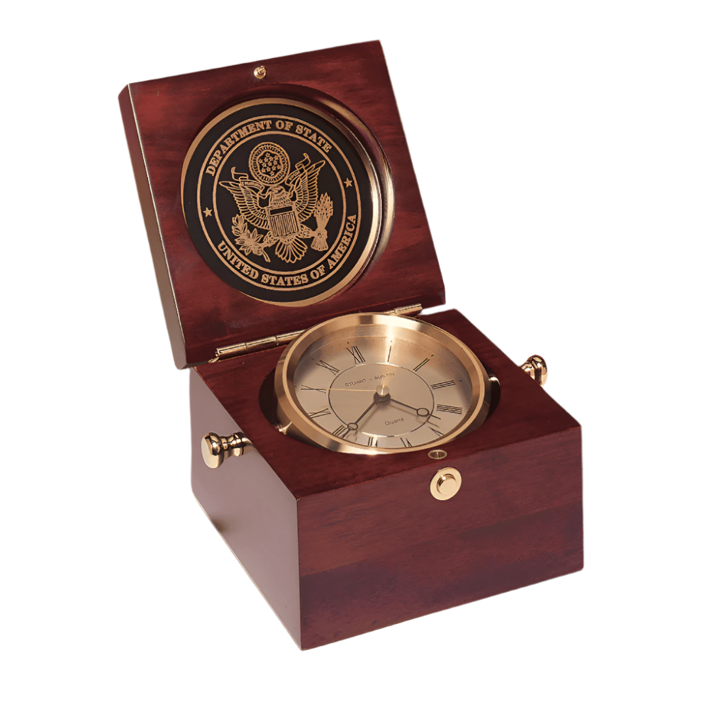Captains Clock with Brass Housing