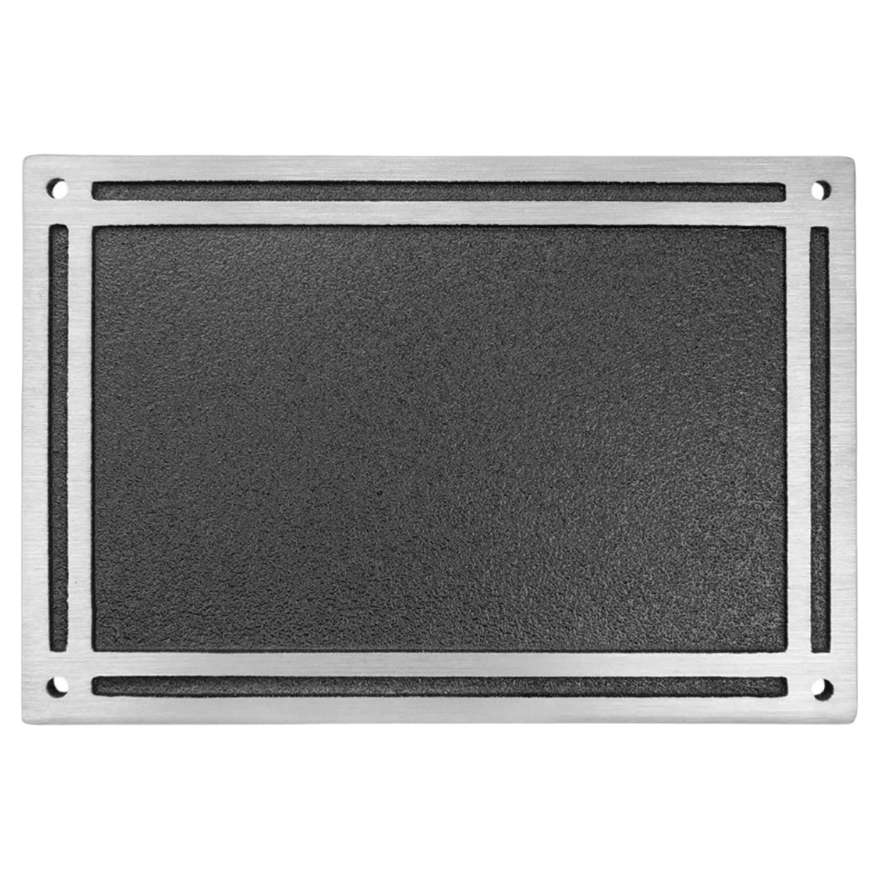 Cast Aluminum Signs & Plaques – Indoor and Outdoor Displays Black/Brushed Silver / Wall Mounted - Rectangle / 6" x 4"