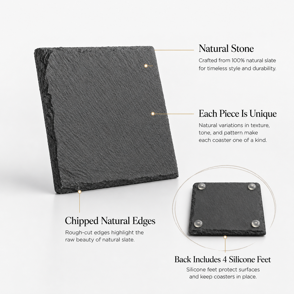 Custom Engraved Acacia Charcuterie Board Gift Set with Coasters Coaster Specs