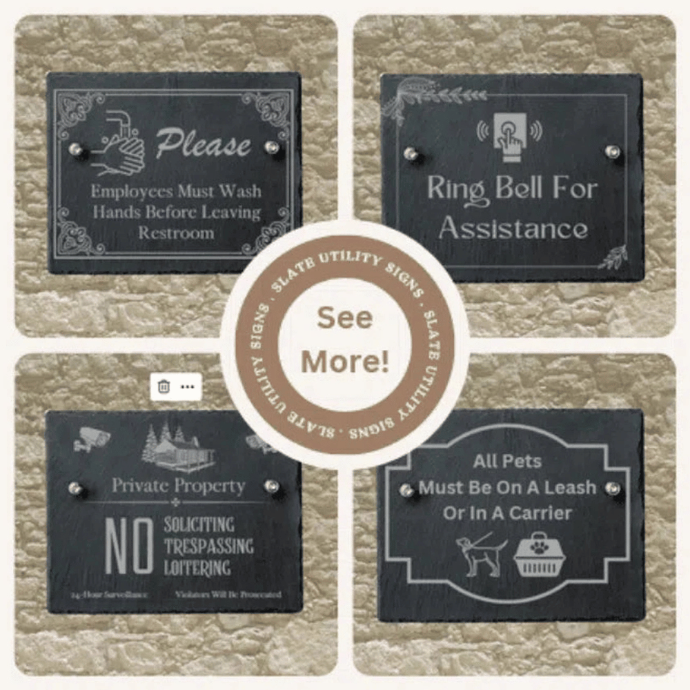 Slate Utility Signs