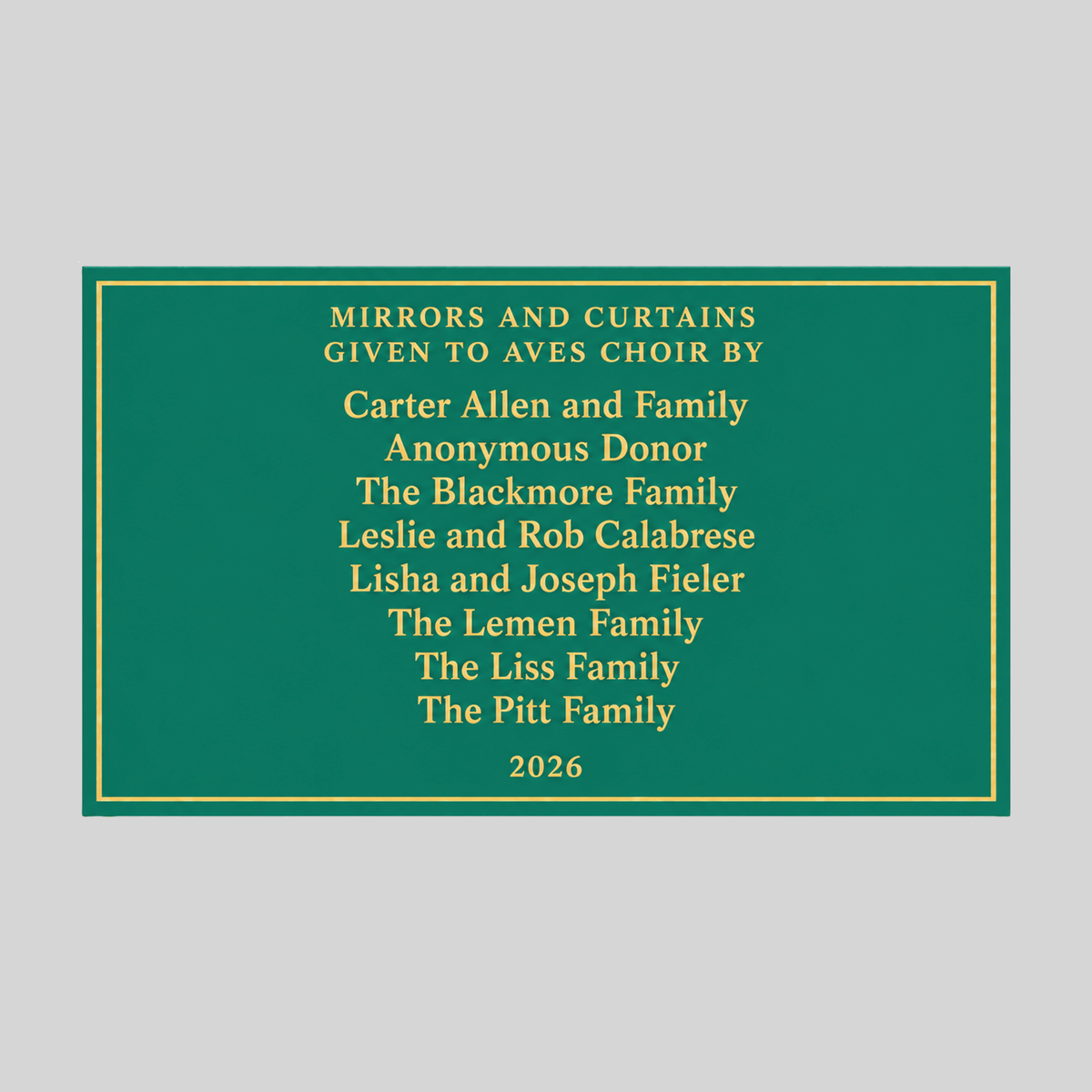 Custom Acrylic Donor Plaque