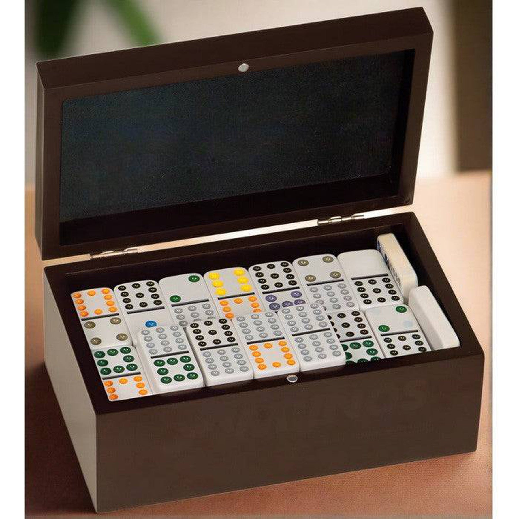 Personalized Dominos Gift Set with Rosewood Finish Box (includes 92 Dominos) Default Title