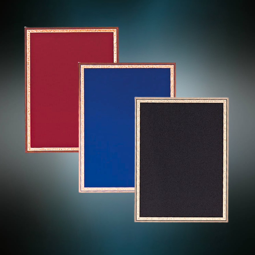 Engraved Plated Brass Florentine Plaque Plates (4 Sizes) Gold Engraving Red / 4" x 6"