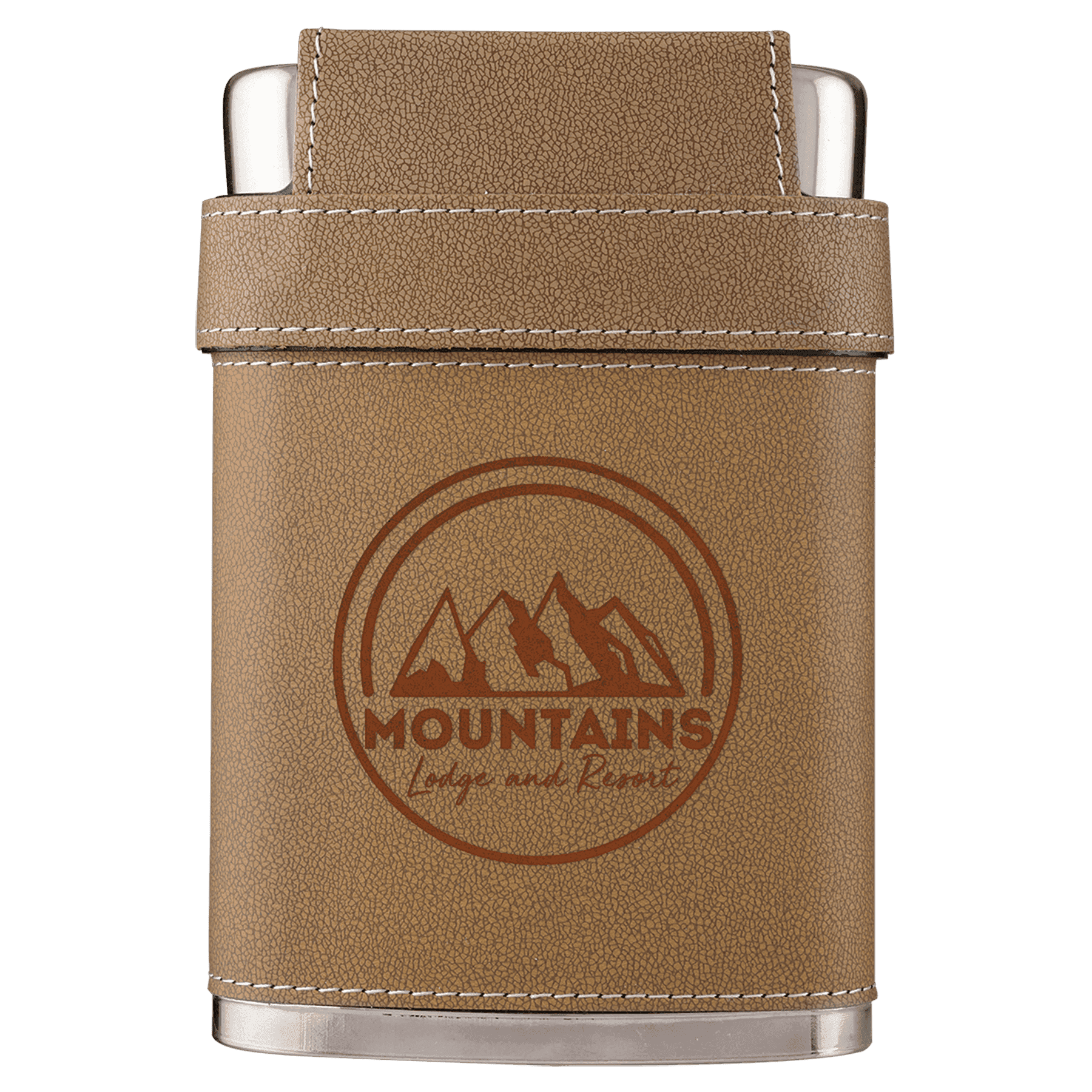 Flask Gift Sets – Personalized Engraving - Flask Kit 3 3 Shot Glasses and Lid