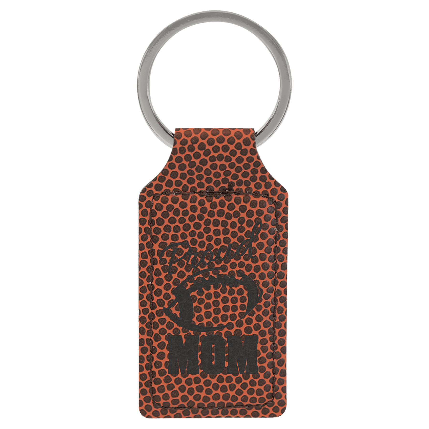 Personalized Leatherette Keychains - With Football & Basketball Styles