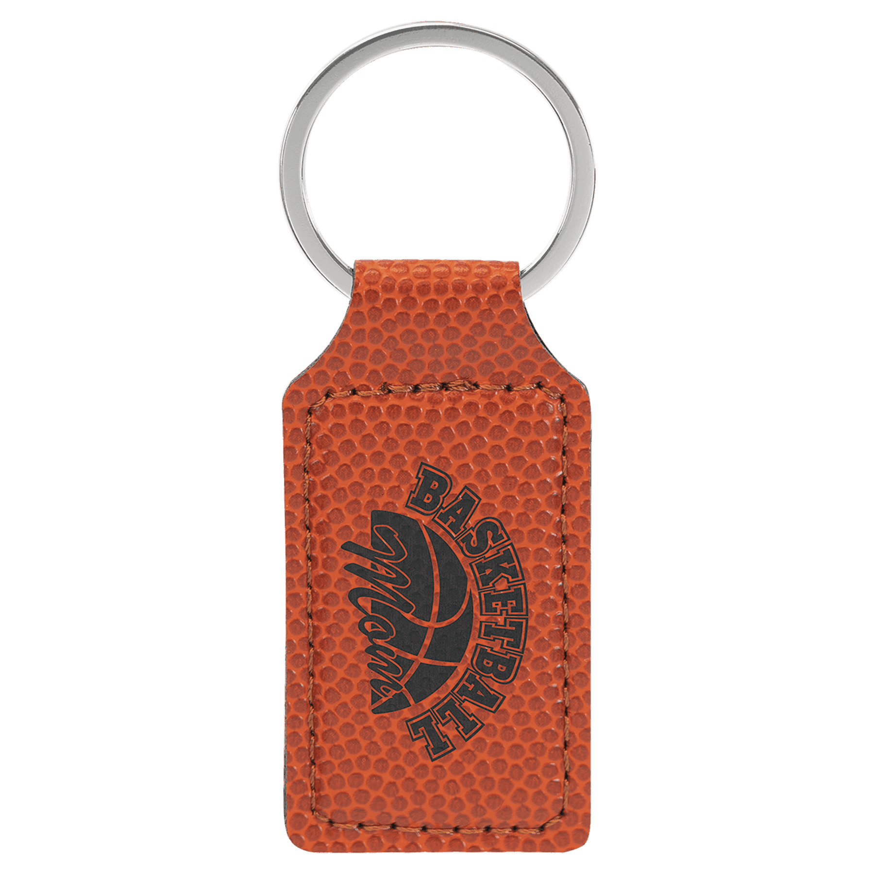 Personalized Leatherette Keychains - With Football & Basketball Styles