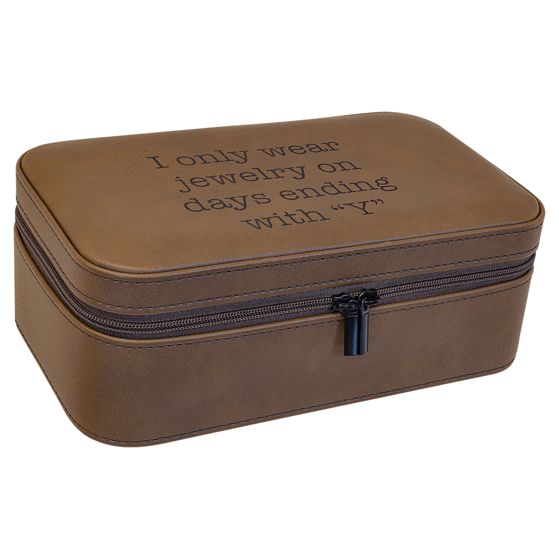 Personalized Travel Jewelry Box in Two Sizes with Multi-Compartments