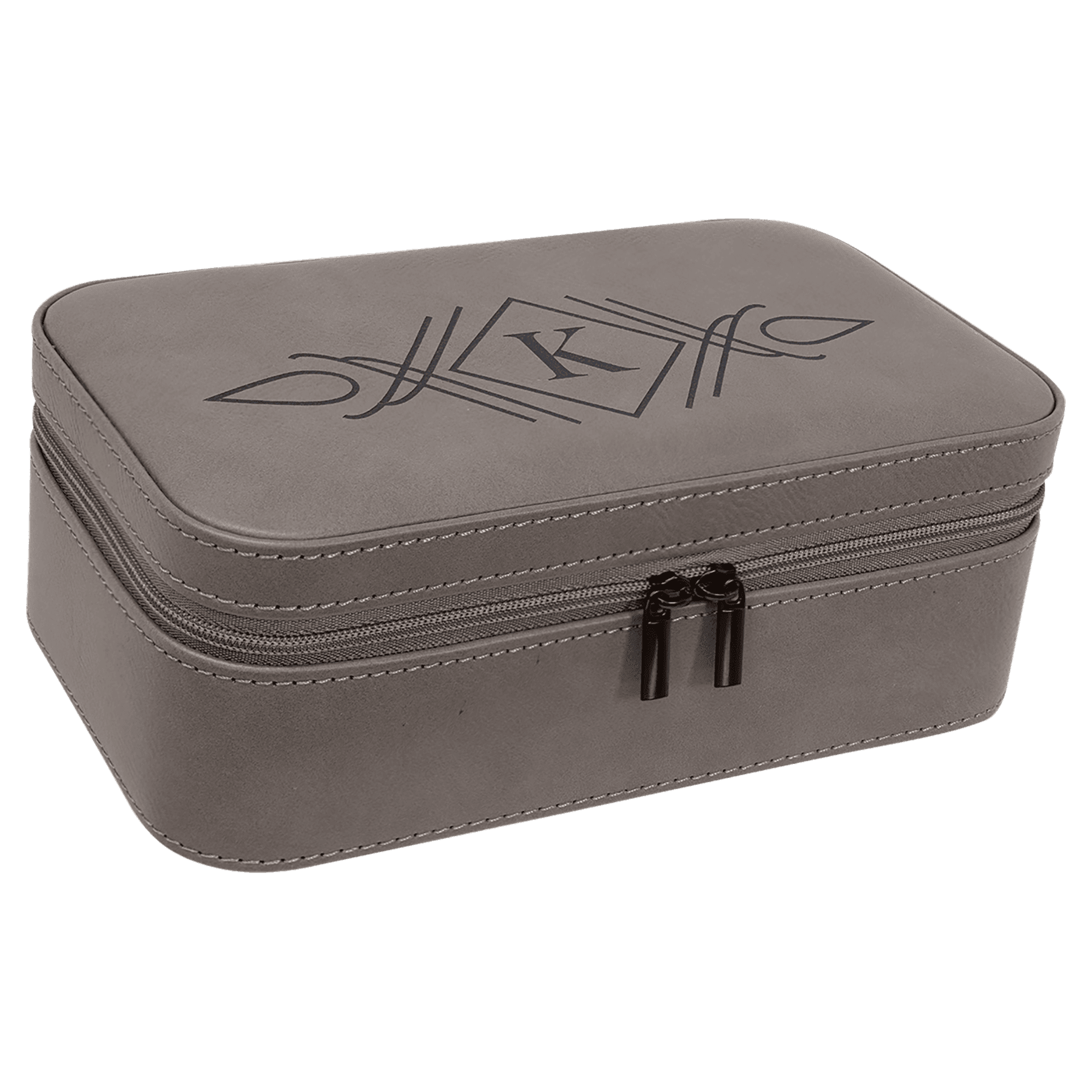Personalized Travel Jewelry Box in Two Sizes with Multi-Compartments