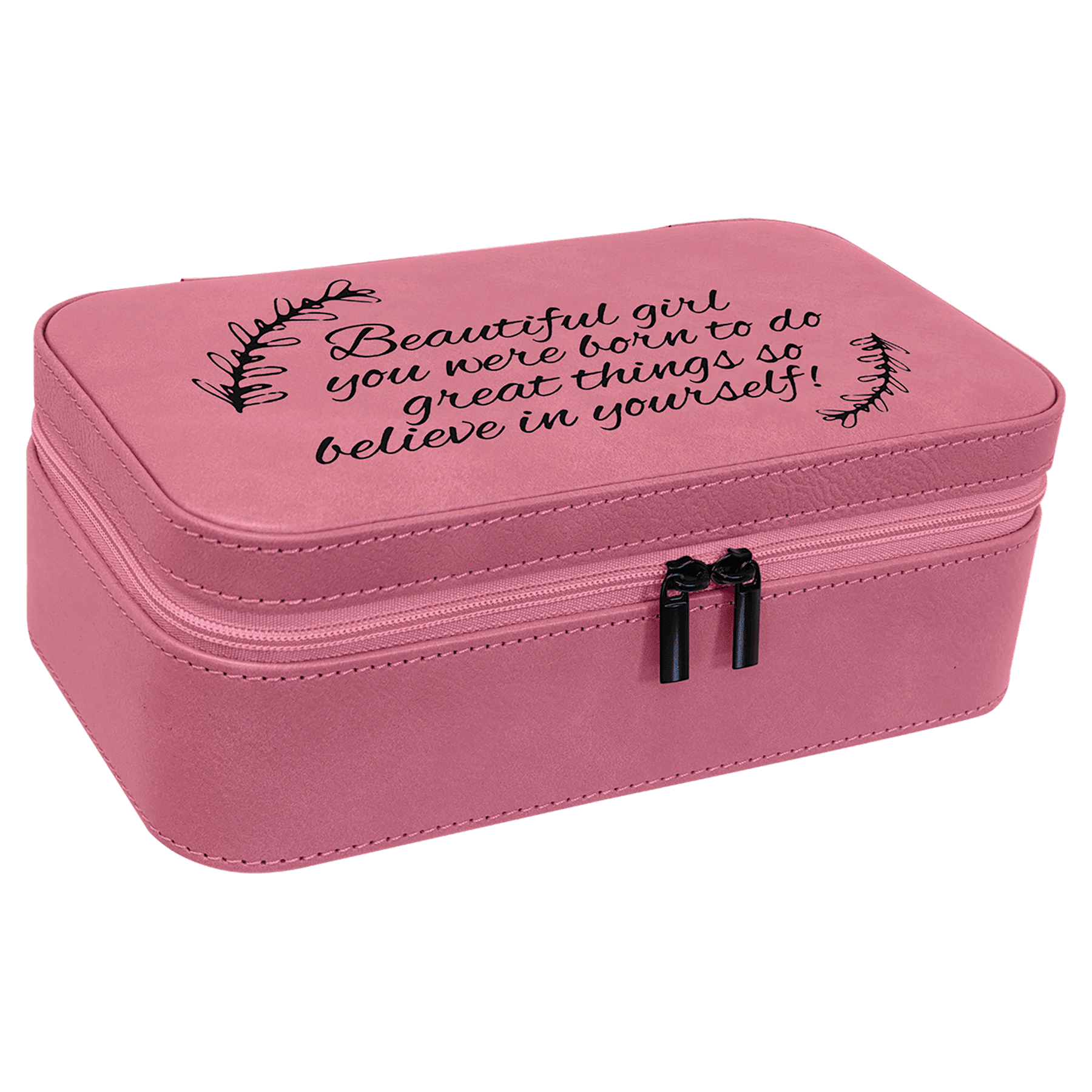 Personalized Travel Jewelry Box in Two Sizes with Multi-Compartments