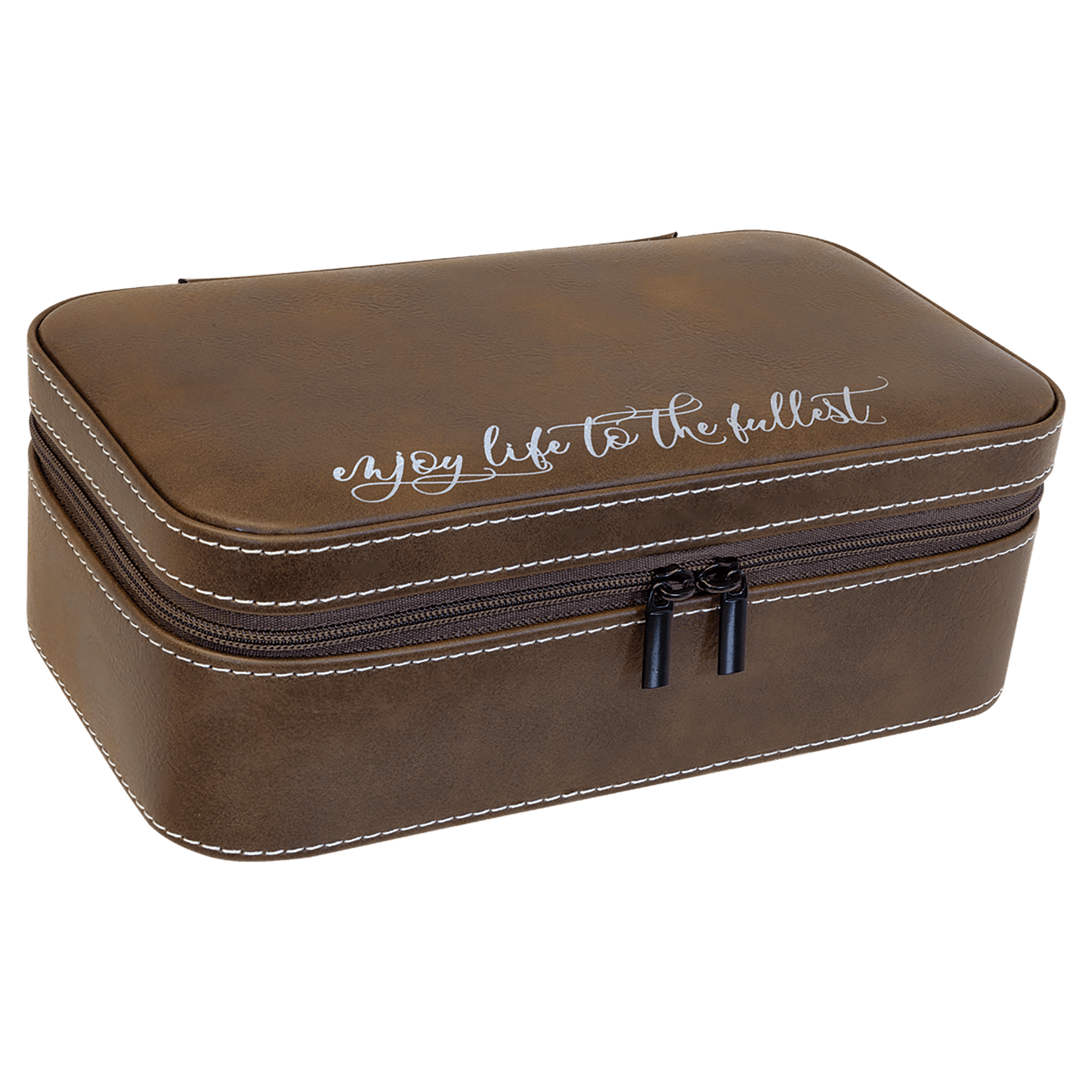 Personalized Travel Jewelry Box in Two Sizes with Multi-Compartments