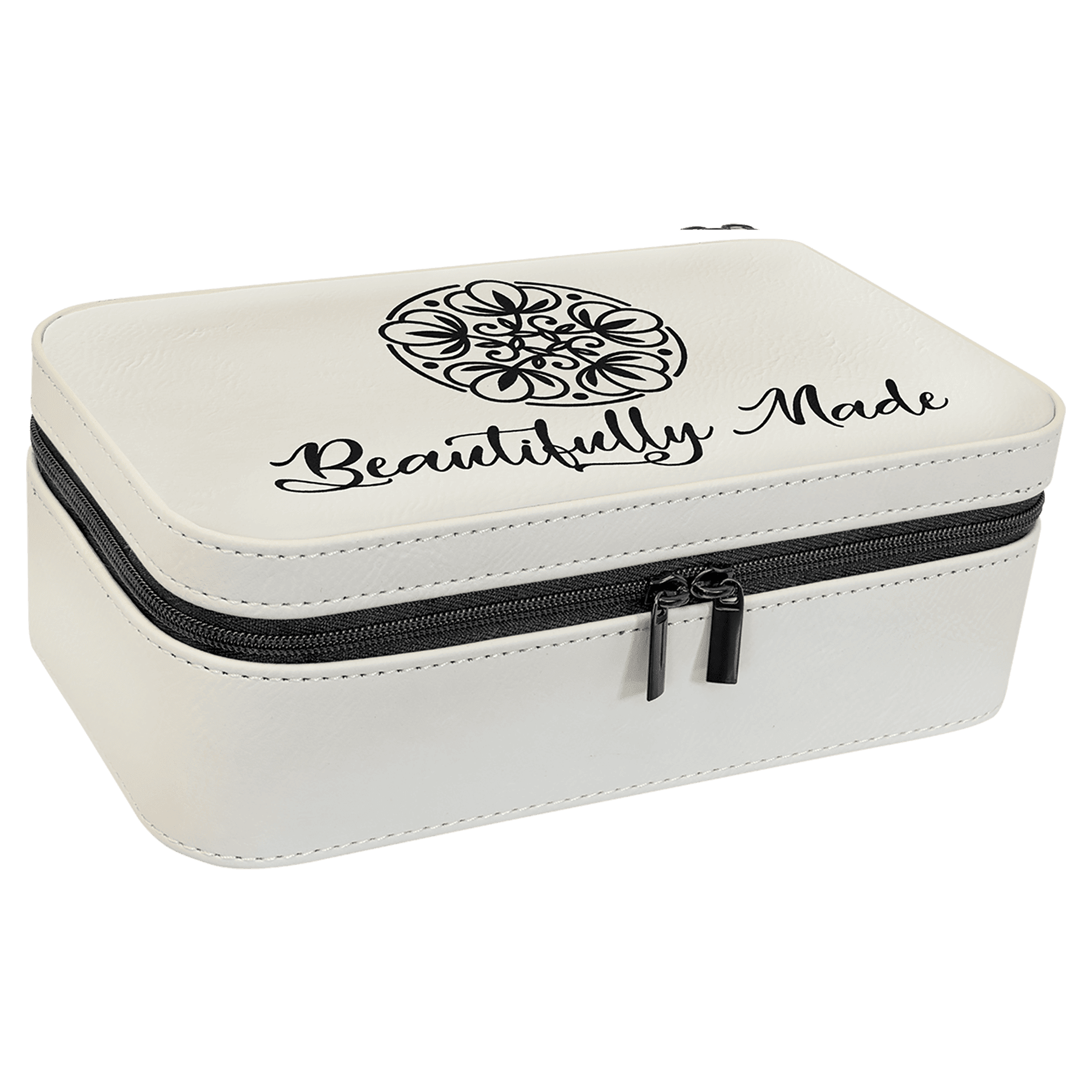 Personalized Travel Jewelry Box in Two Sizes with Multi-Compartments