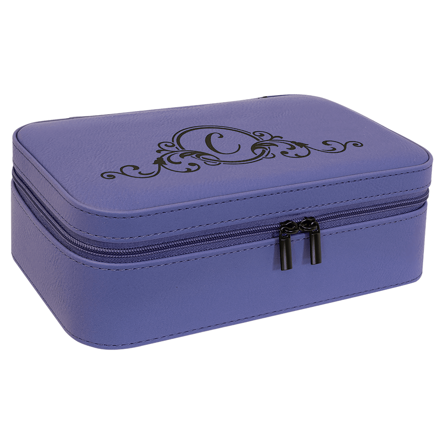 Personalized Travel Jewelry Box in Two Sizes with Multi-Compartments