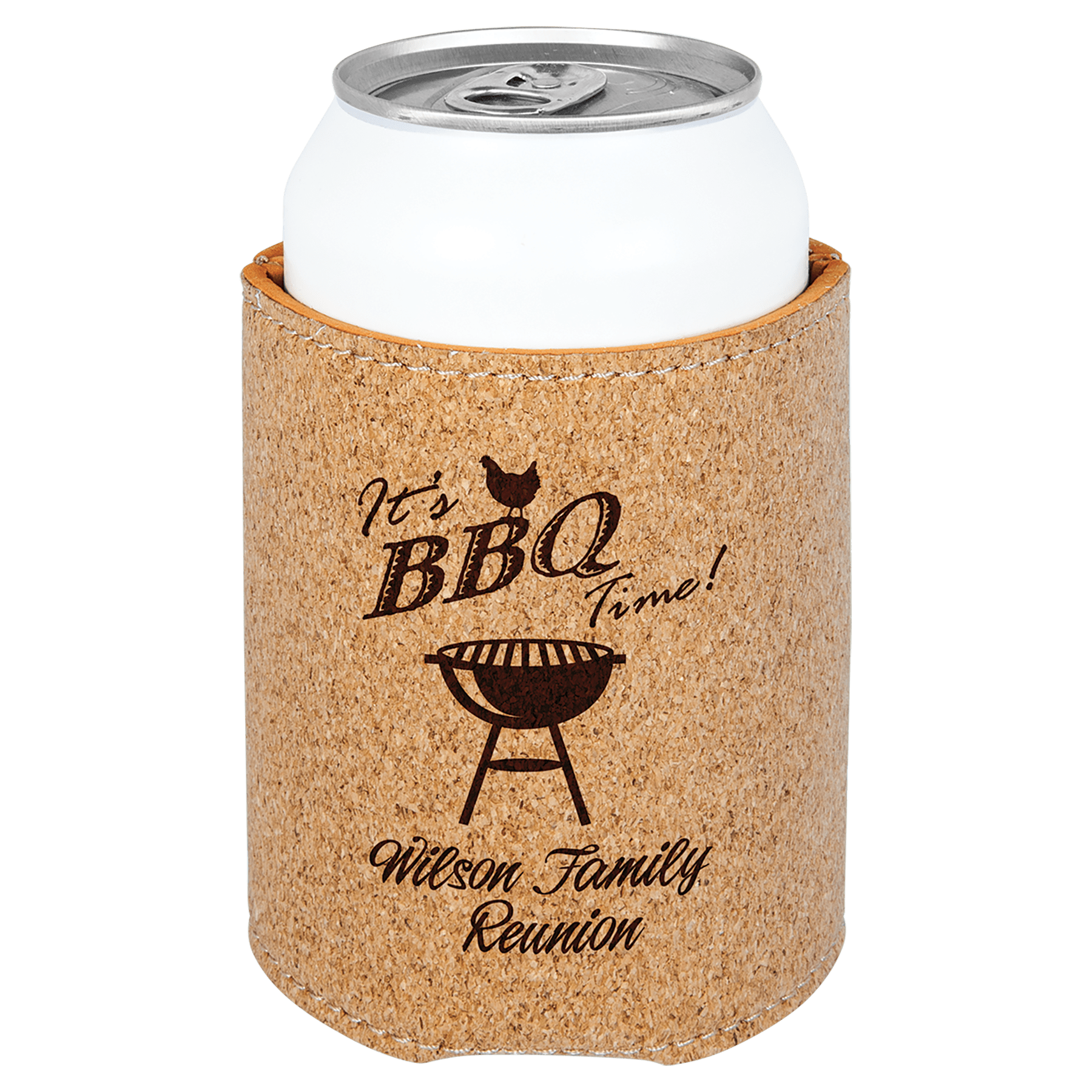 Personalized Beverage Holders – Leatherette & Cork with Custom Engraving Cork / Regular Beverage Holder / Cork