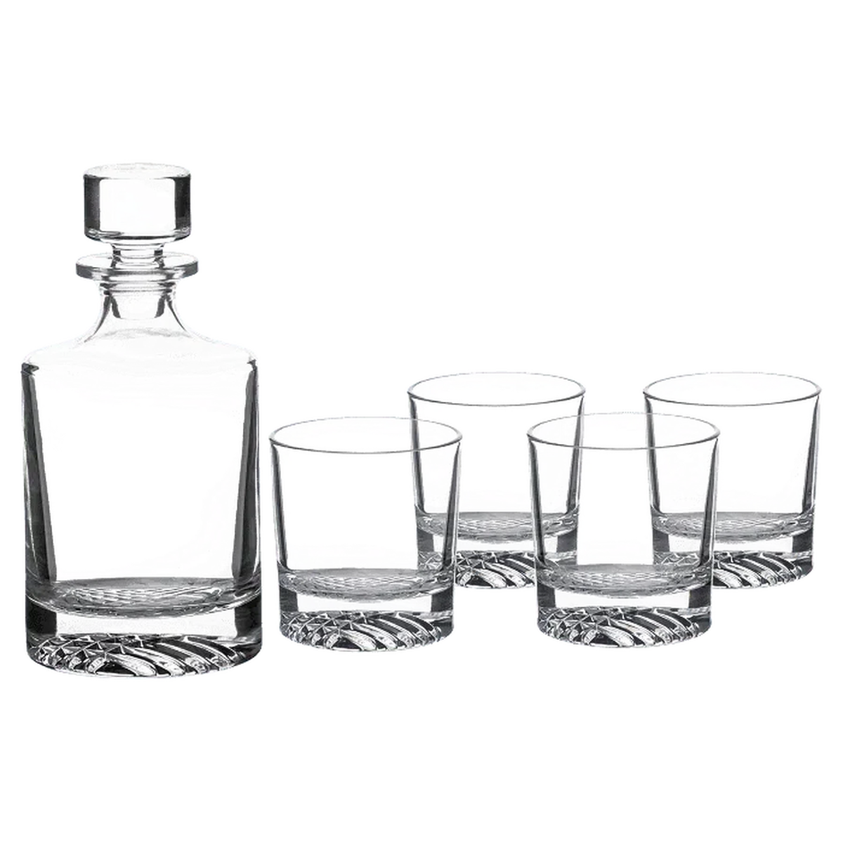 Personalized Glass Decanter Sets With 4 Rocks Glasses & Gift Box 750ml Square Decanter Set (4 11 oz. Glasses)