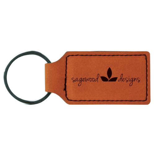Personalized Leatherette Keychains - With Football & Basketball Styles