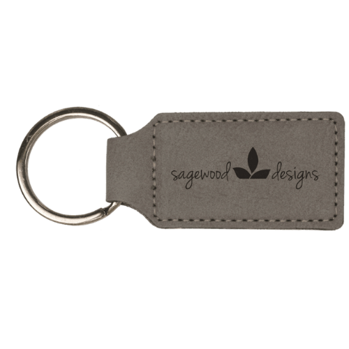 Personalized Leatherette Keychains - With Football & Basketball Styles