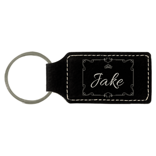 Personalized Leatherette Keychains - With Football & Basketball Styles