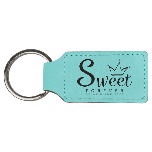 Personalized Leatherette Keychains - With Football & Basketball Styles