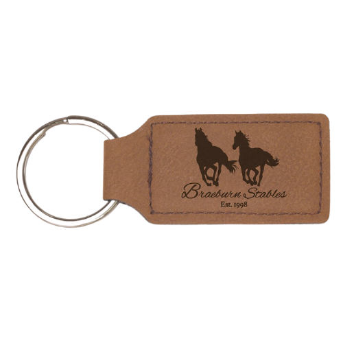 Personalized Leatherette Keychains - With Football & Basketball Styles