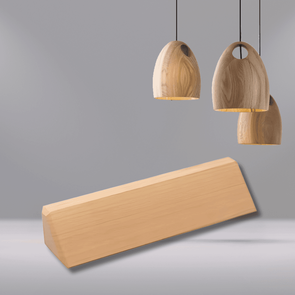 Premium Desk Wedges in Genuine Wood and Leatherette Red Alder / 8 1/2" / Standard